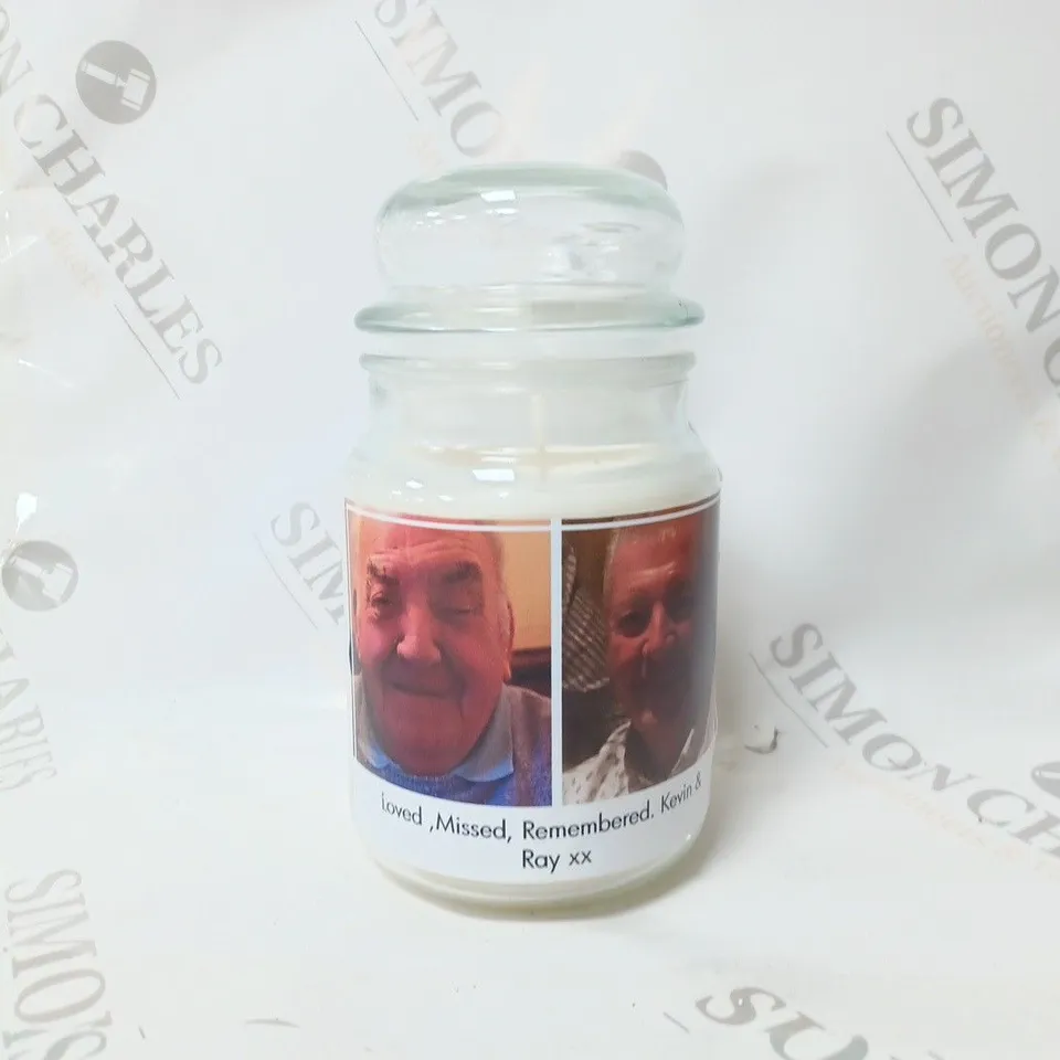 PERSONALISED PHOTO UPLOAD SCENTED JAR CANDLE RRP £22.99