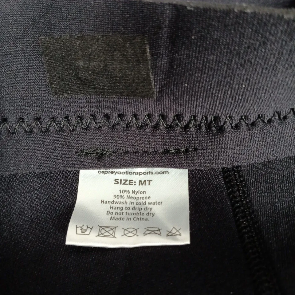 OSPREY ACTION SPORTS WETSUIT IN BLACK – FULL-LENGTH NEOPRENE, SIZE MT