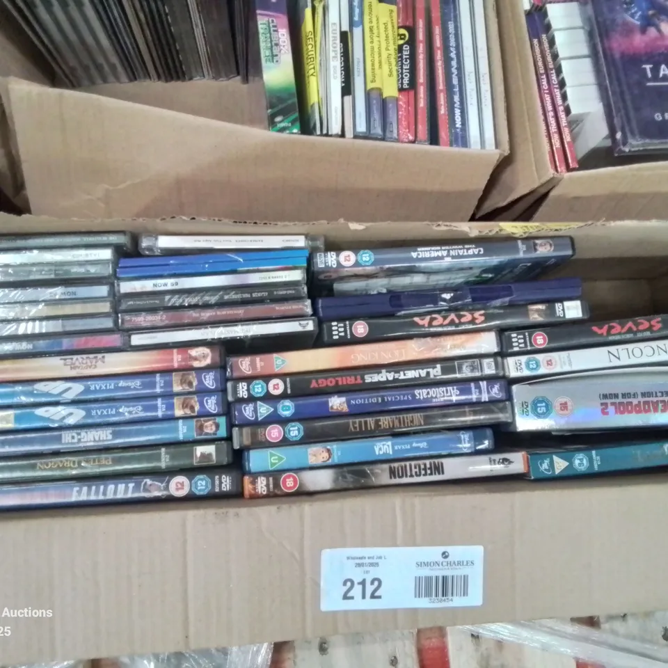 PALLET CONTAINING LARGE QUANTITY OF MIXED CD'S AND DVD'S