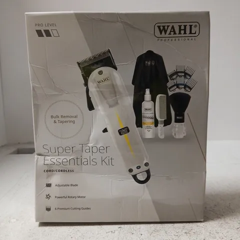 WAHL SUPER TAPER ESSENTIALS KIT – CORDLESS HAIR CLIPPER SET