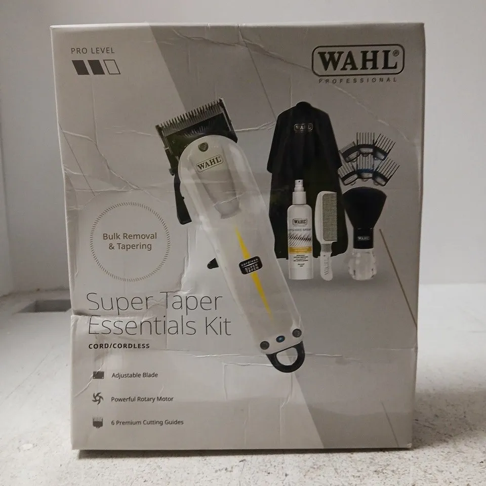 WAHL SUPER TAPER ESSENTIALS KIT – CORDLESS HAIR CLIPPER SET