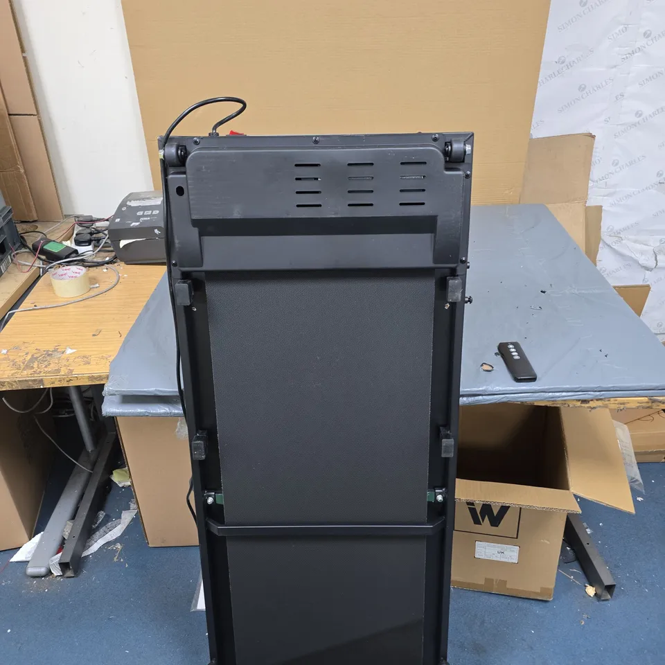 TALL GREY FLOORSTANDING TREADMILL WITH REMOTE CONTROL .