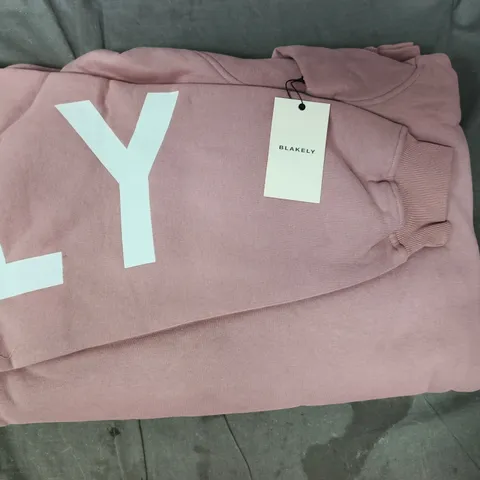 BLAKELY HOODY IN DUSTY PINK SIZE XXL
