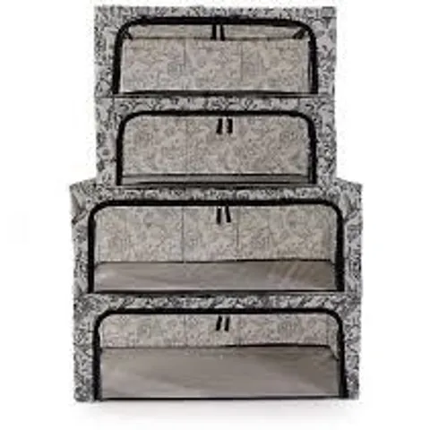 BOXED PERIEA SET OF FOUR SMART FIT COLLAPSIBLE STORAGE BOXES