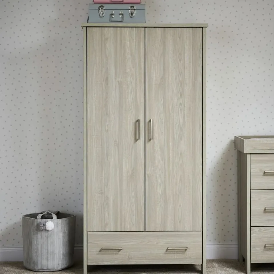BOXED OBABY NIKA DOUBLE WARDROBE -  GREY WASH (3 BOXES)