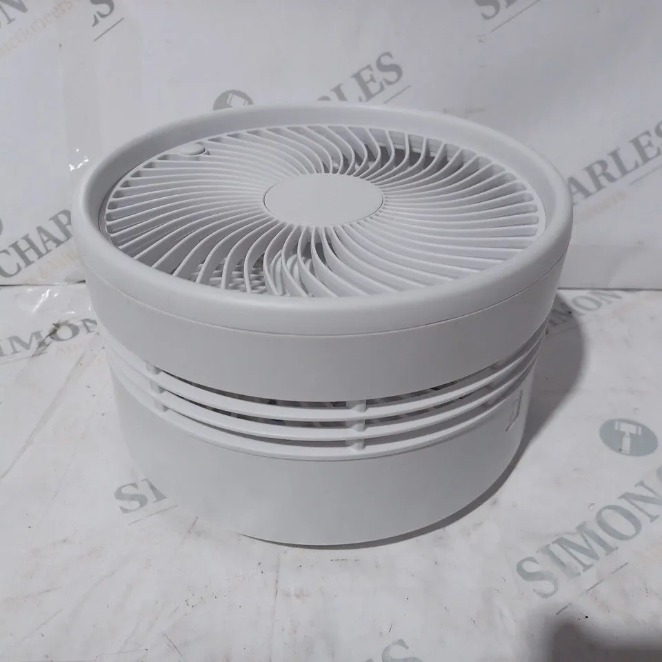 BELL & HOWELL OSCILLATING FOLDING RECHARGEABLE FAN, WHITE