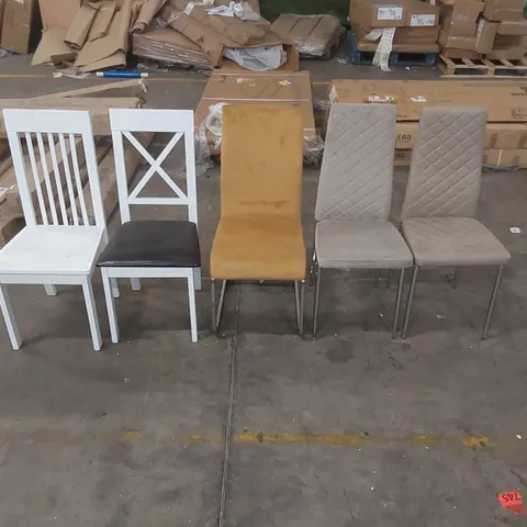 5x ASSORTED DINING CHAIRS