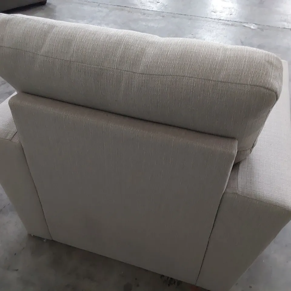 DESIGNER EASY CHAIR NATURAL FABRIC 