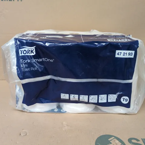 TORK T9 SMARTONE MINI TOILET ROLL 2-PLY 620 SHEETS (PACK OF 12) 472193