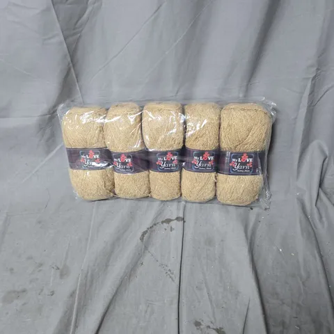 MY LOVE YARN SIX SKEINS OF NATURAL BEIGE YARN