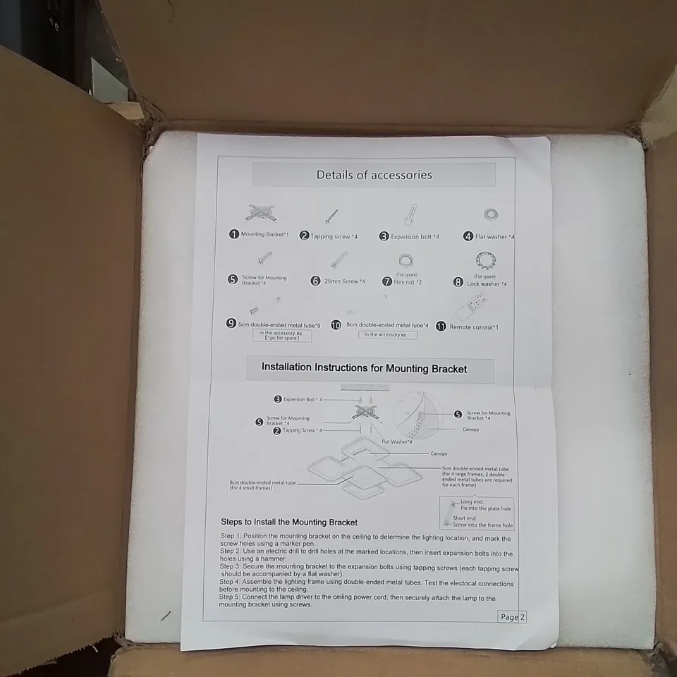 BOXED FLAUSCH 5-LIGHT 60CM MODERN CEILING LIGHT, DIMMABLE LED FLUSH MOUNT WITH REMOTE (1 BOX)