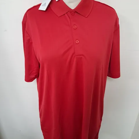 ADIDAS RED POLO SHIRT - UK M