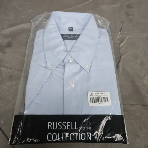 RUSSELL COLLECTION MEN'S LIGHT BLUE DRESS SHIRT – COLLAR 16.5 (EU 41/42)