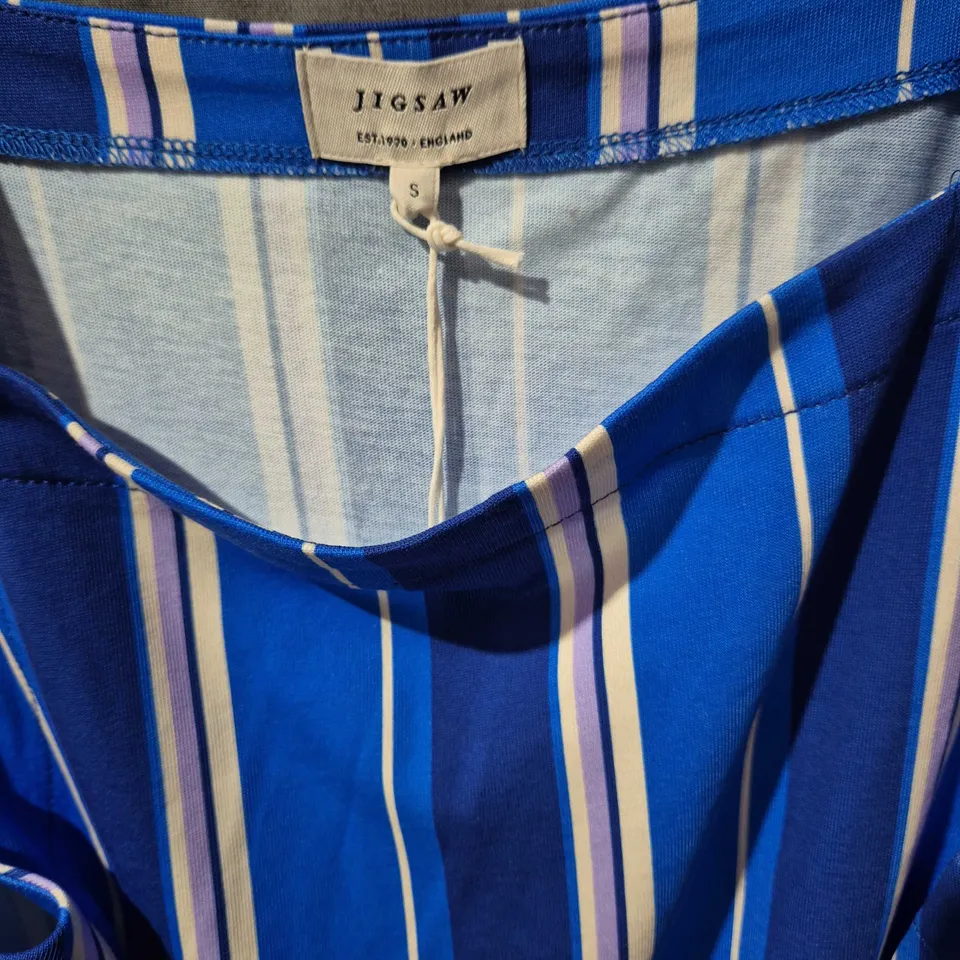 JIGSAW WOMEN'S BLUE STRIPED DRESS – UK SIZE S