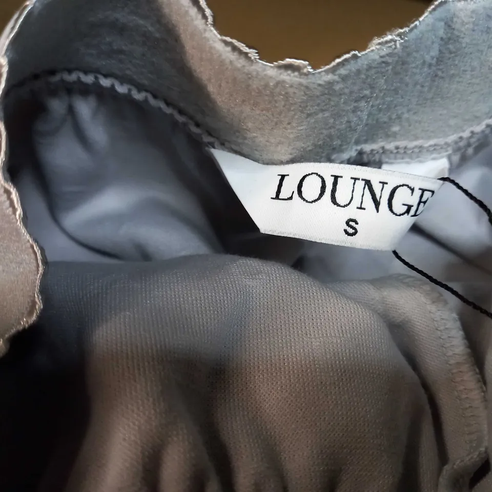 LOUNGE LIGHT GREY/LOGO FRILLED LOUNGE WEAR - SMALL