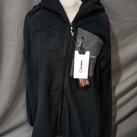 BERGHAUS TATHWELL HOODED FLEECE JACKET – BLACK – MEN'S XL