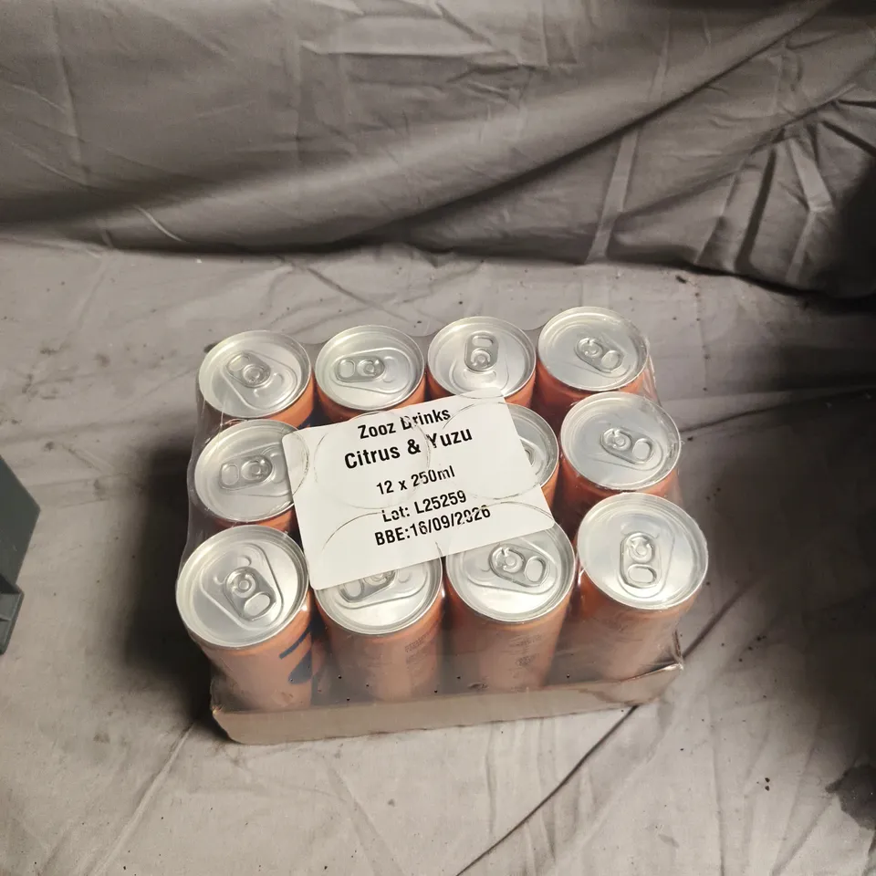 ZOOZ DRINKS CITRUS & YUZU - 12 X 250ML CANS
