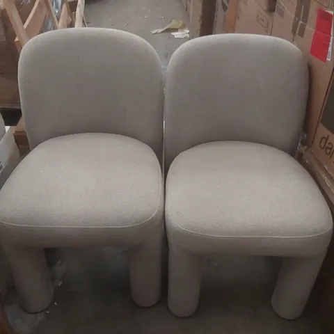 BOXED DANETTI MASON GREY VELVET DINING CHAIR - SET OF 2