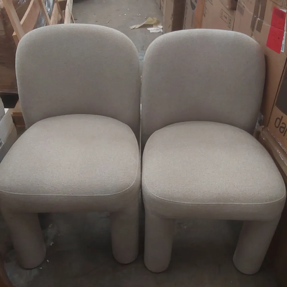 BOXED DANETTI MASON GREY VELVET DINING CHAIR - SET OF 2