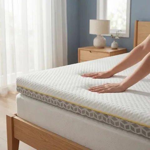 BOXED BRIGHTR AURORA 2-IN-1 MEMORY FOAM MATTRESS TOPPER MEDIUM FIRMNESS (1 BOX)