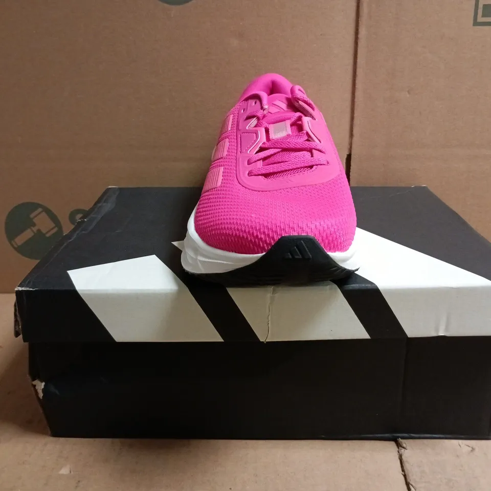 BOXED PAIR OF ADIDAS GALAXY 7 TRAINERS IN PINK SIZE UK 6