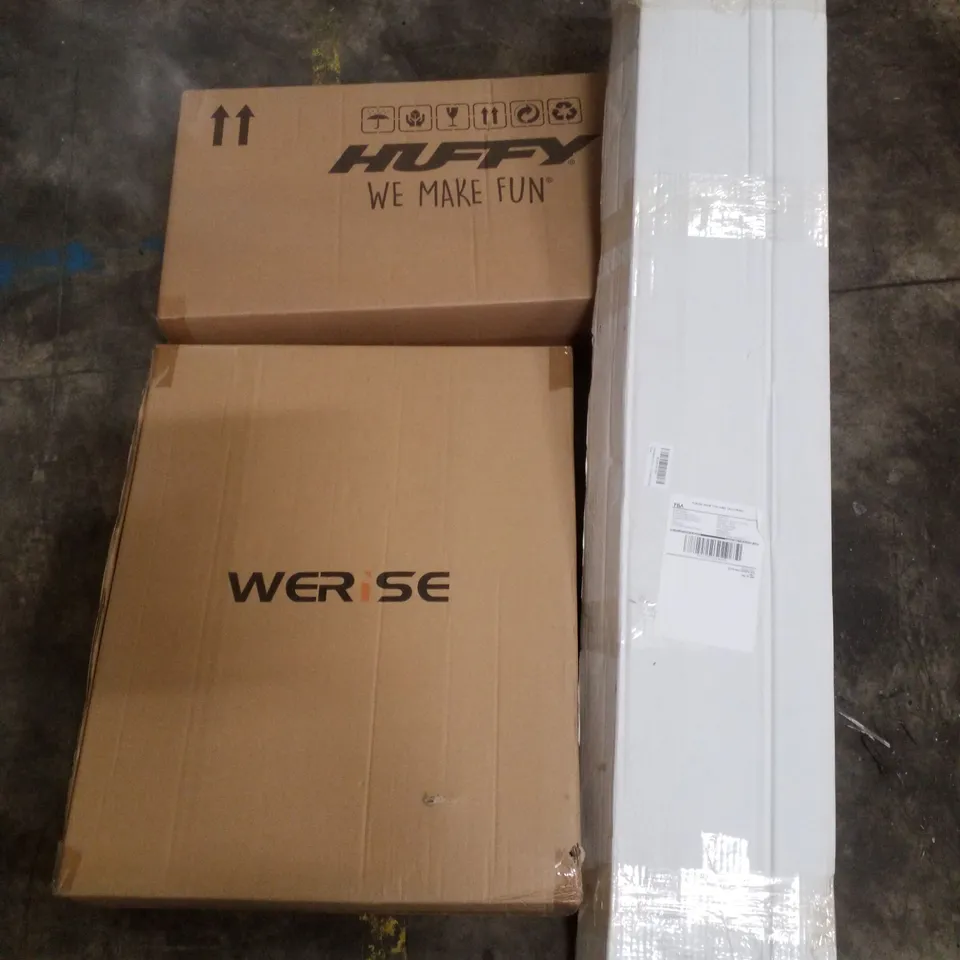 PALLET CONTAINING ASSORTED PRODUCTS INCLUDING SOLAR STREET LIGHTS, MODERN FLOOR LAMP STANDING LIGHT & LIDS SCOOTER