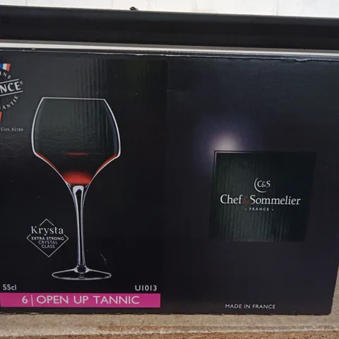 KRYSTA EXTRA STRONG CRYSTAL GLASS β OPEN UP TANNIN WINE GLASSES, SET OF 6