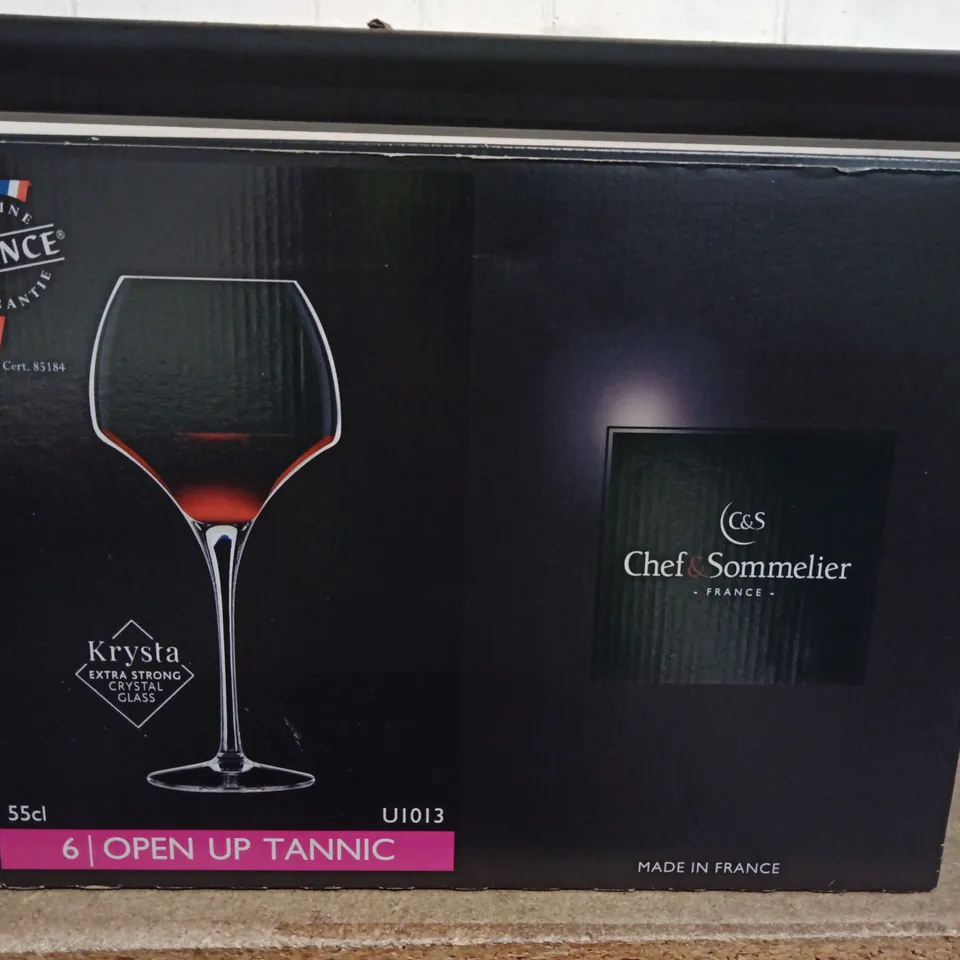 KRYSTA EXTRA STRONG CRYSTAL GLASS – OPEN UP TANNIN WINE GLASSES, SET OF 6