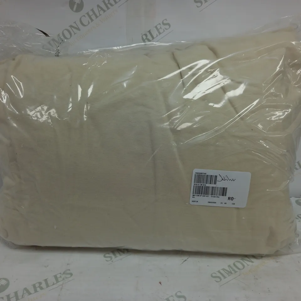 100% COTTON 4PC DUVET SET - CREAM DOUBLE