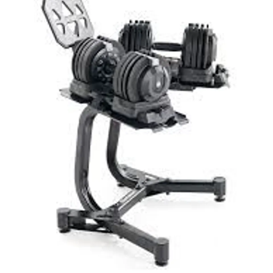 BOXED ECHELON ADJUSTABLE DUMBBELLS W/ STAND (2 BOXES) RRP £449.99