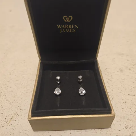 WARREN JAMES CRYSTAL DROP EARRINGS – PRESENTATION BOX