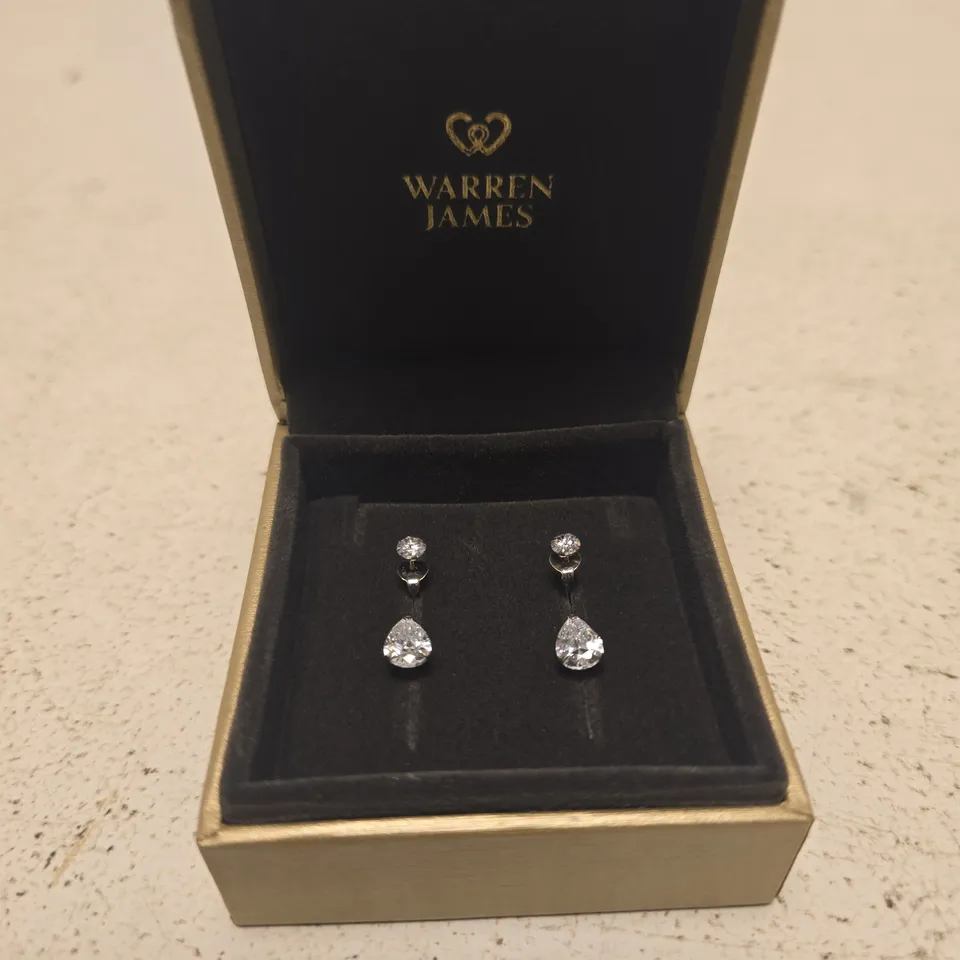 WARREN JAMES CRYSTAL DROP EARRINGS – PRESENTATION BOX
