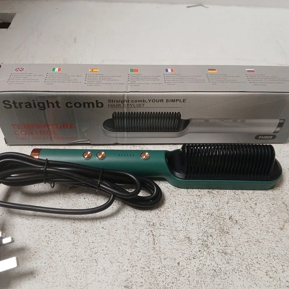 STRAIGHT COMB TEMPERATURE CONTROL HAIR STRAIGHTENER 