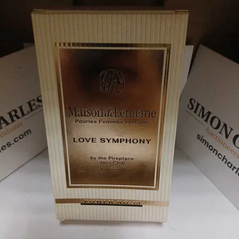 BOXED MAISON DE LEMEME POURLESS FEMMES PERFUME LOVE SYMPHONY BY THE PIREPLACE JAZZ CLUB 30ML