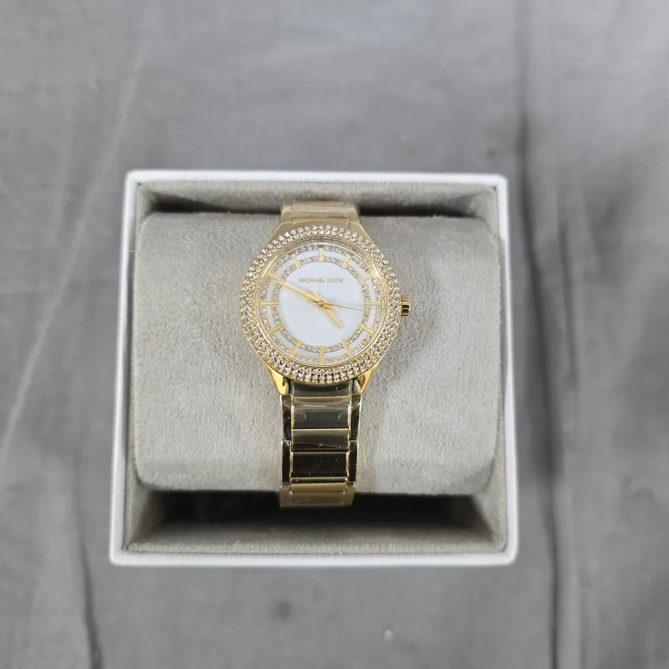 MICHAEL KORS GOLD-TONE LADIES' WATCH – BOXED