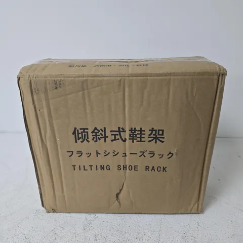 BOXED TILTING SHOE RACK