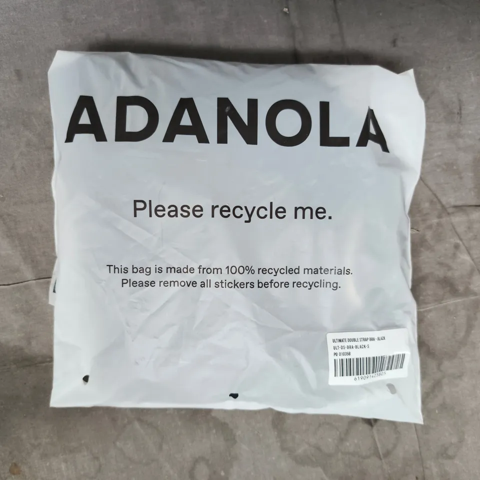 BAGGED ADANOLA ULTIMATE DOUBLE STRAP BRA IN BLACK SIZE SMALL