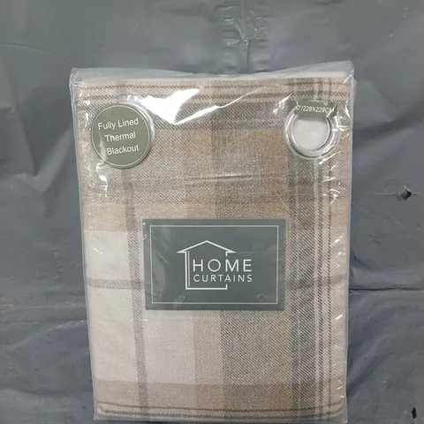 HOME CURTAINS GREY WARRINGTON BLACKOUT LINED CURTAINS 90X90"