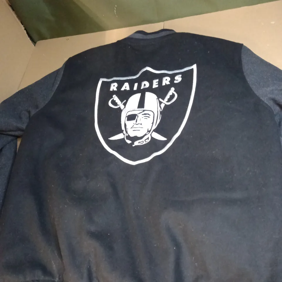 NFL RAIDERS COLLEGE JACKET SIZE UNSPECIFIED