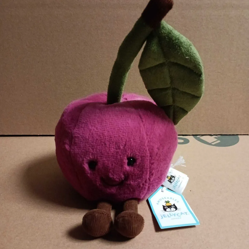 JELLYCAT AMUSEABLES CHERRY PLUSH TOY 