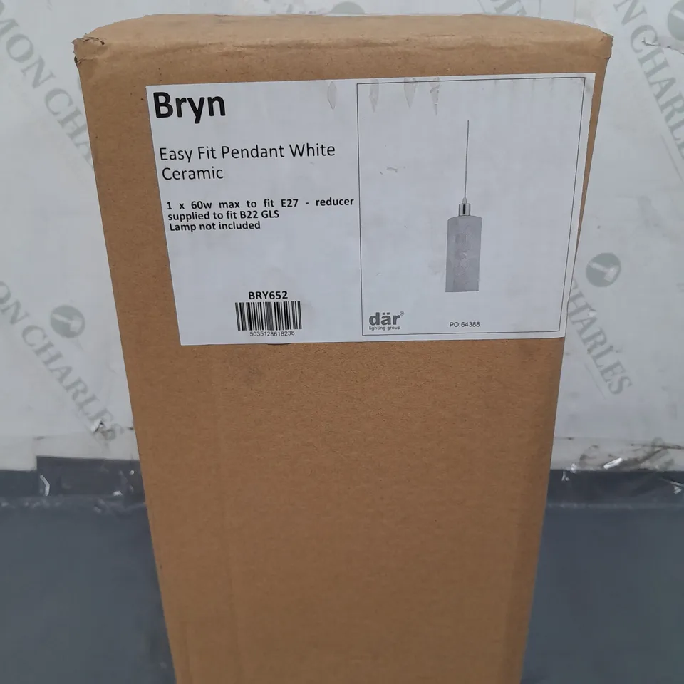 BRAND NEW BOXED DAR BRYN EASY FIT PENDANT WHITE CERAMIC (BRY652)