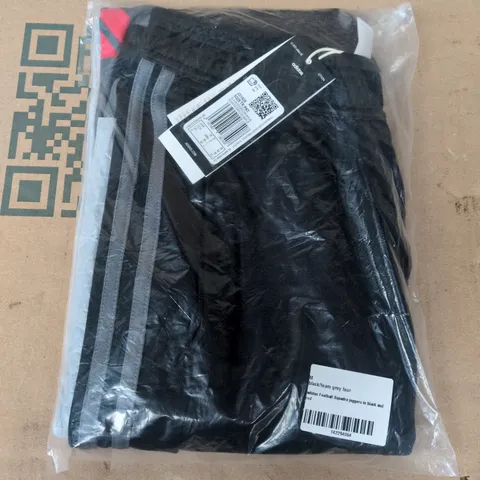 BAGGED ADIDAS FOOTBALL SQUADRA JOGGERS IN BLACK AND RED - MEDIUM