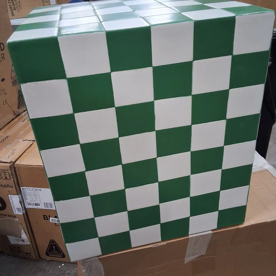BOXED NEW GEORGE HOME GREEN TILE SIDE TABLE