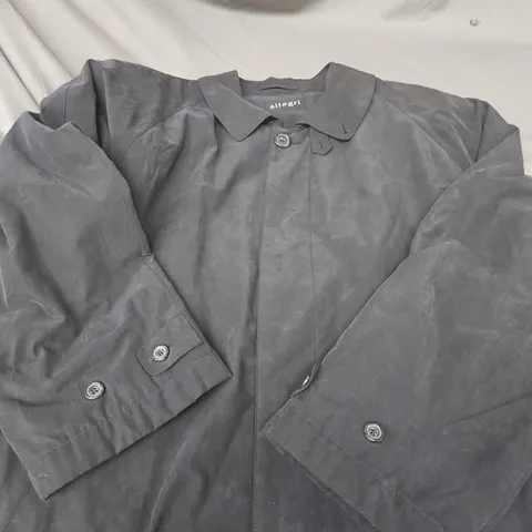 ALLEGRI BLACK COAT WITH BUTTON FRONT AND NOTCH COLLAR - SIZE UNSPECIFIED 