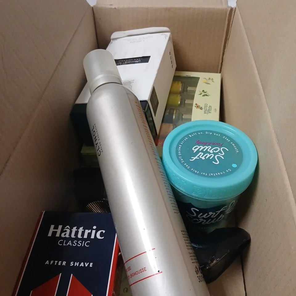BOX OF APPROXIMATELY 10 COSMETIC ITEMS INCLUDING ICEBERG PARFUM AND YARDLEY POPPY DIAMOND EAU DE TOILETTE 