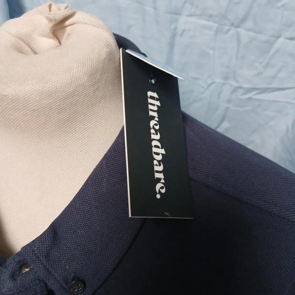 THREADBARE NAVY SHORT-SLEEVE SHIRT – MEN'S, SIZE LARGE