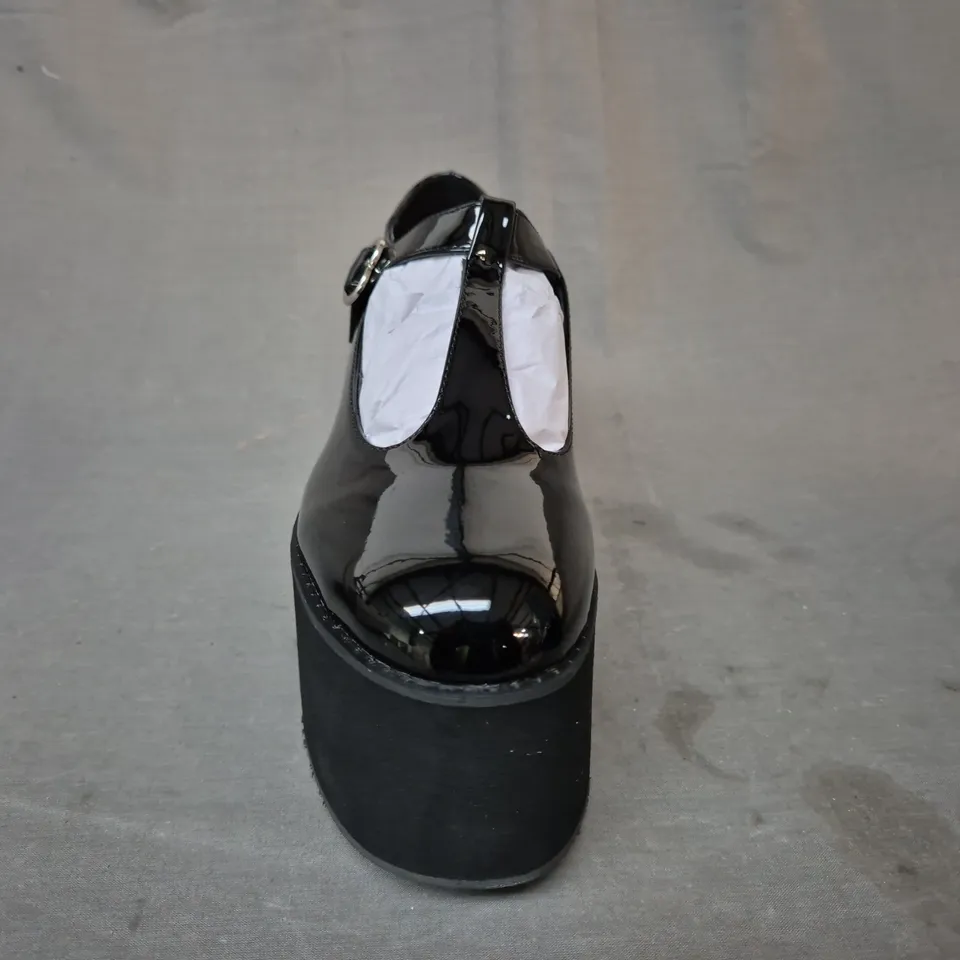 BOXED PAIR OF KOI MORENO BLACK PLATFORM MARY JANES UK SIZE 7