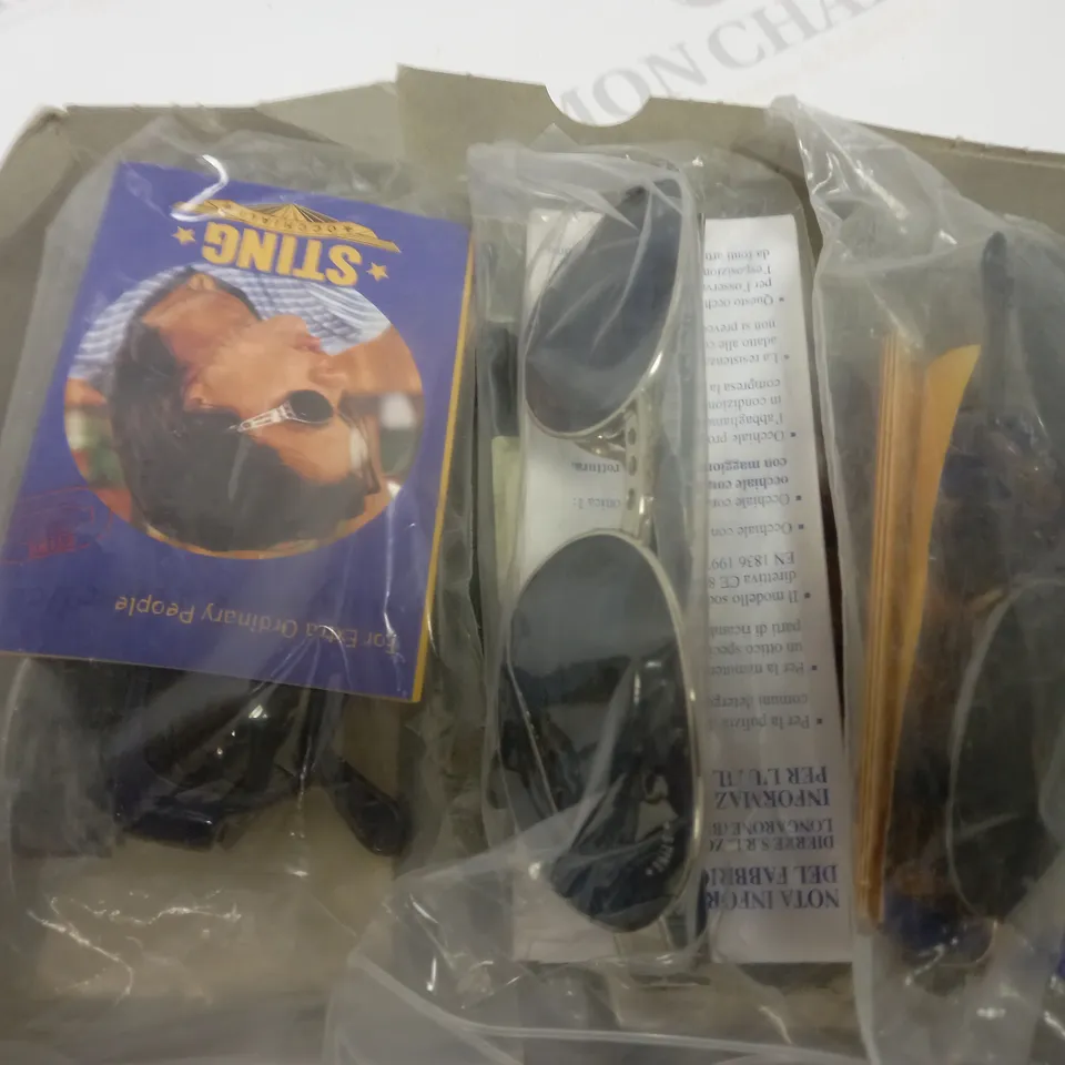 APPROXIMATELY 10 ASSORTED DE RIGO STING SUNGLASSES TO INCLUDE MODELS 4244, 4209, 6101, 6107 ETC.