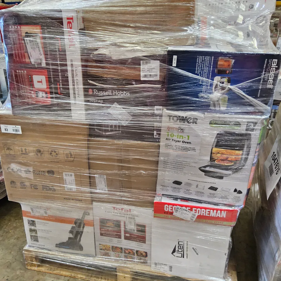 PALLET OF APPROXIMATELY 25 UNPROCESSED RAW RETURN HOUSEHOLD AND ELECTRICAL GOODS TO INCLUDE;