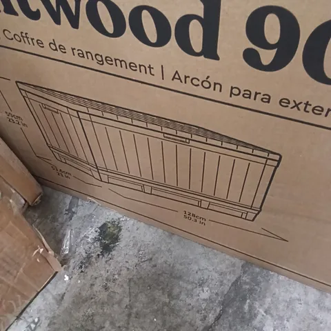 BOXED KETER 90 DECK BOX 128CM X 59 X 53.6 CM 